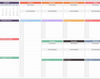 Daily Planner Excel Template