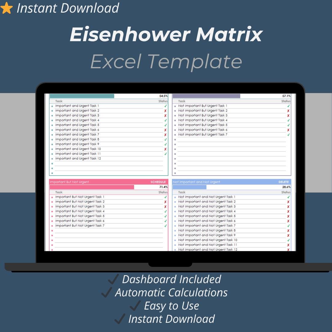 Urgent Important Matrix Excel Template