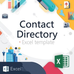 Contact Directory Excel Template: Business Contact List (Address,Phone, Email, etc. Tracker)