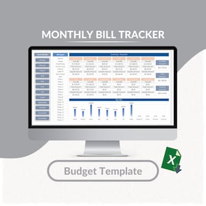 Monthly Bill Tracker, Bill Planner, Bill Payment Tracker, Printable Monthly  Budget Planner, A4, A5, Letter, Half Letter PDF Template 