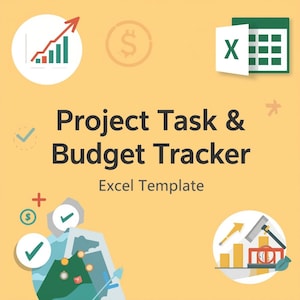 Projektaufgaben & Budget Tracker Excel Vorlage (1-3 Projekte)