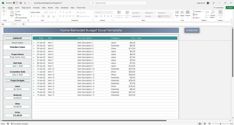 Home Remodel Budget Excel Template 
DIY Budget Planner 
Home Renovation Budget Spreadsheet 
Budget Worksheet For Home Renovation 
Home Remodeling Expenses Tracker 
Home Renovation Cost Estimator 
Remodeling Budget Spreadsheet