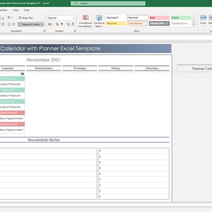 2026 monthly planner Excel template with yearly overview