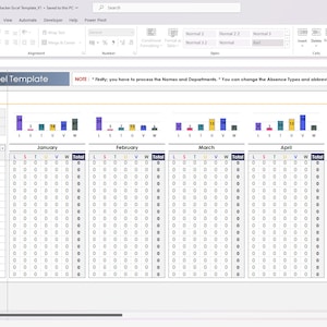 Employee Absence Tracker Excel Template | Employee Attendance Tracker