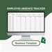 Employee Absence Tracker Excel Template Employee Attendance - Etsy