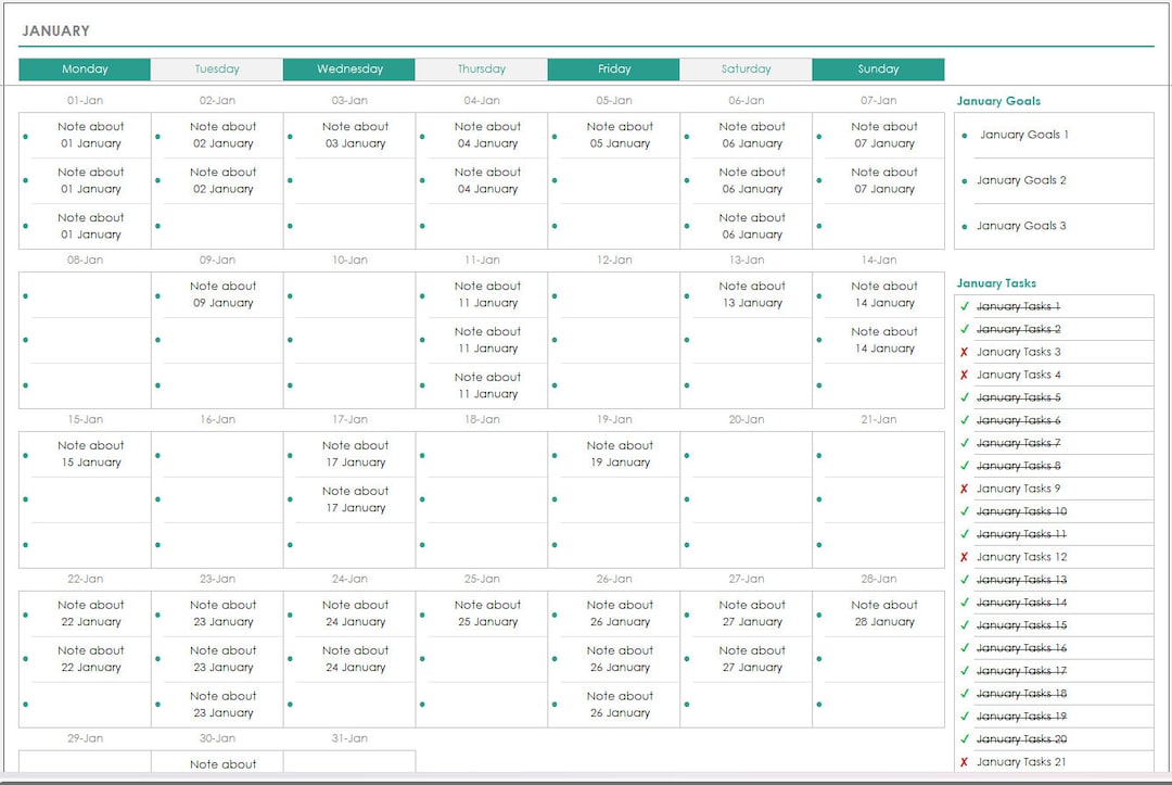 2025 Monthly Calendar Excel Template | 2025 Monthly Calendar With Goals and Tasks | 2025 Monthly Excel Planner | Printable 2025 Calendar - Etsy 2025-monthly-calendar-excel-template-2025-monthly-calendar-with-goals-and-tasks-2025-monthly-excel-planner-printable-2025-calendar-etsy