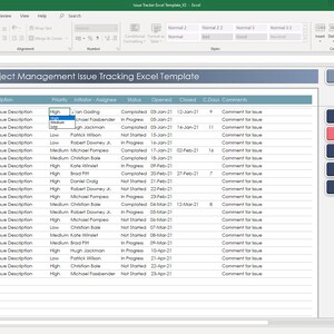 Issue Tracker Excel Template – Project Management & Bug Log - Etsy