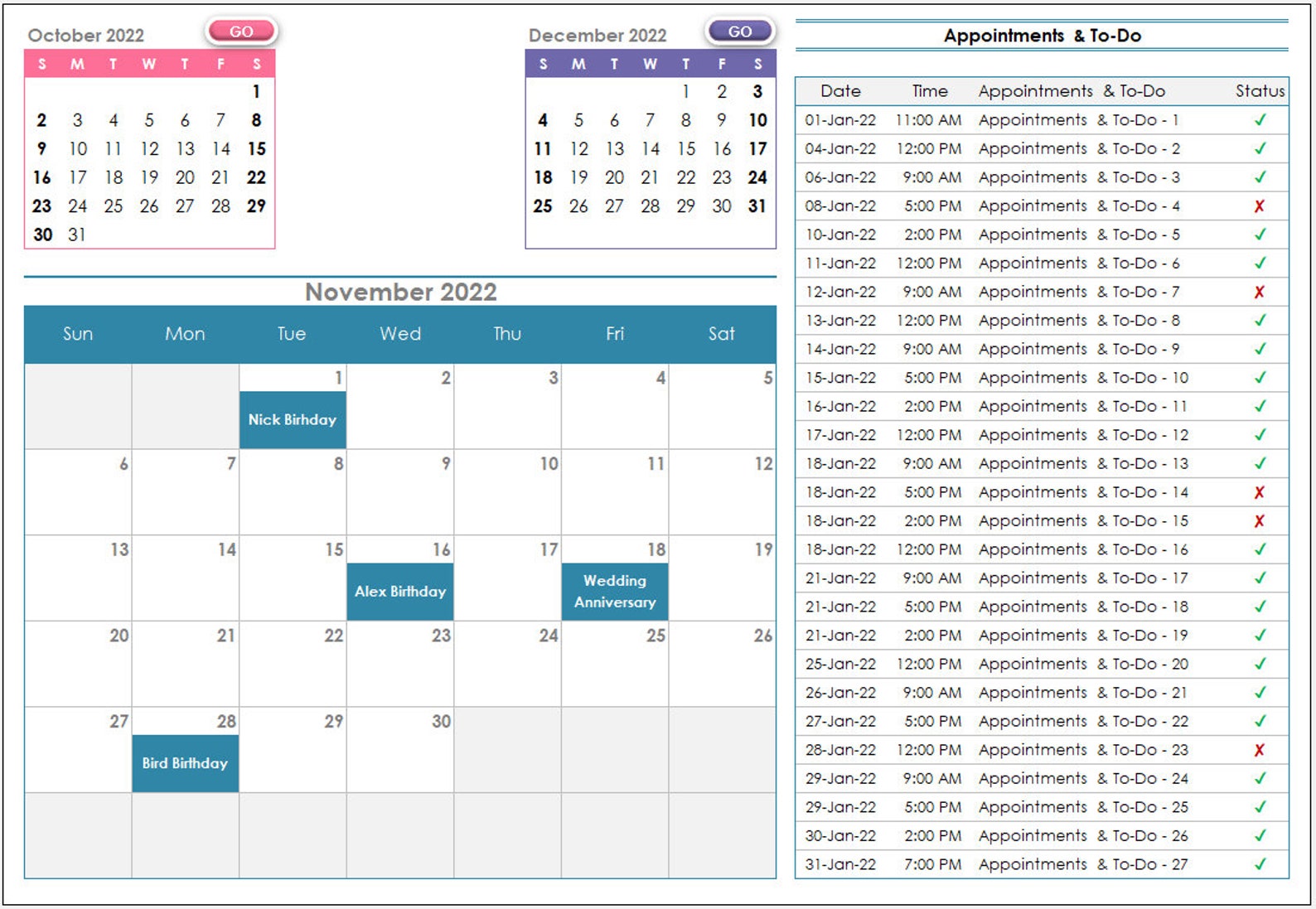 Pack de planificateurs 2022 2023 Calendrier budgétaire - Etsy France