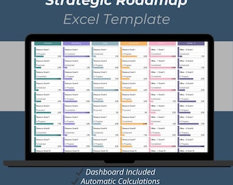 Strategic Roadmap Excel Template | Business Strategy & Corporate Planning Spreadsheet