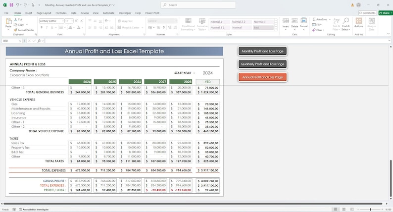 Small Business Finance Spreadsheet