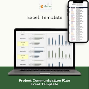 Project Communication Plan Excel Template – Project Management & Team Communication Tracker Spreadsheet for 10 Projects