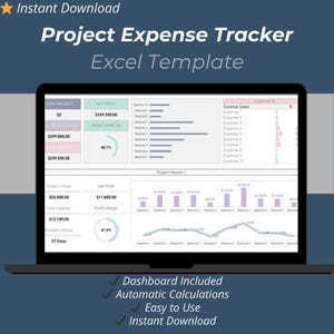 Modello Excel per il monitoraggio delle spese di progetto / Foglio di calcolo per costi, budget e margine di profitto