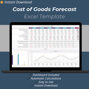 Cost of Goods Forecast Excel Template | COGS Calculator for Small Business