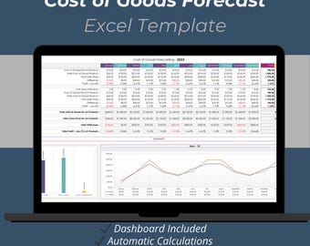 Cost of Goods Forecast Excel Template | COGS Calculator for Small Business