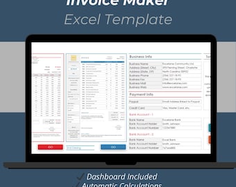 Invoice Maker Excel Template – Professional Billing & Auto Calculations for Freelancers and Small Business