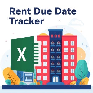Rent Due Date Tracker: Landlord Property Management Excel Template