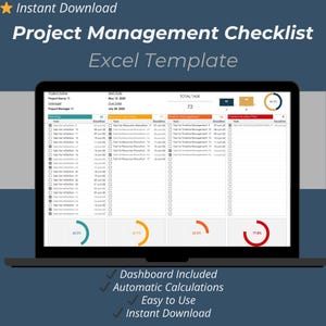 Projektmanagment-Checkliste Excel Vorlage | Multi Projekt Aufgaben Tracker (20 Projekte)