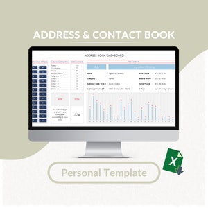 Address & Contact Book Excel Template: Printable Phone Directory