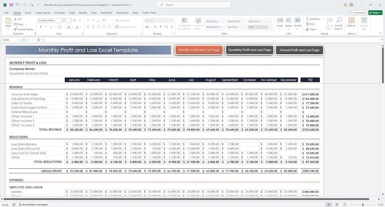 Financial Spreadsheet For Business Owners
