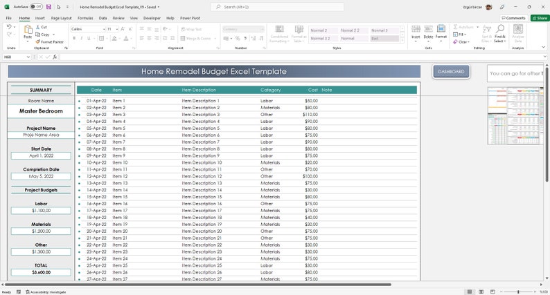 Home Remodel Budget Excel Template 
DIY Budget Planner 
Home Renovation Budget Spreadsheet 
Budget Worksheet For Home Renovation 
Home Remodeling Expenses Tracker 
Home Renovation Cost Estimator 
Remodeling Budget Spreadsheet