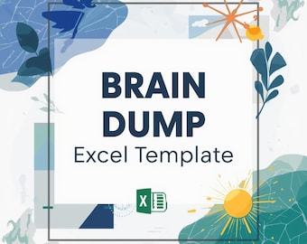 Modello Excel per lo scarico delle cervelli: foglio di lavoro stampabile per la pianificazione