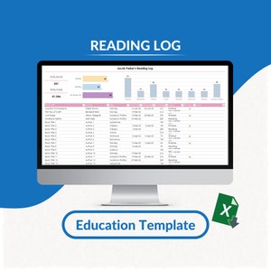 Modello Excel registro di lettura / Foglio Excel tracker libro / Modello registro letterario / Foglio di calcolo diario di lettura / Record di lettura Excel