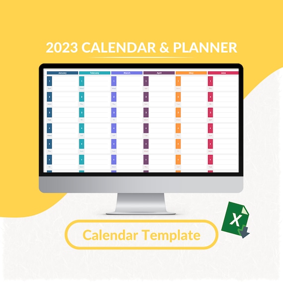 2023 Calendar & Planner Excel Template 2023 Planner - Etsy