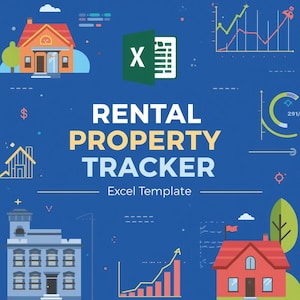 Rental Property Income Expense Tracker Excel Template: 10 Landlords Tracker (Digital Download)