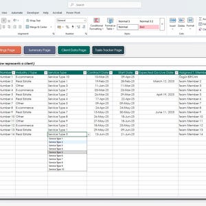 Client Onboarding Workflow Tracker Excel Template overview page