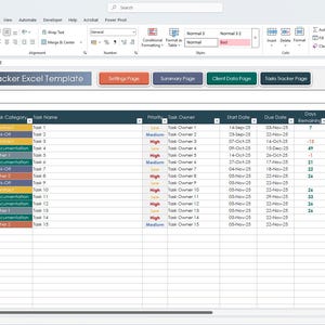 Client database section with contact information and onboarding status