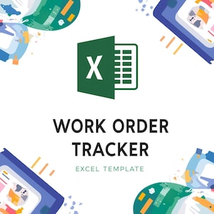 Work Order Tracker Excel Template: Small Business Dashboard (Printable)