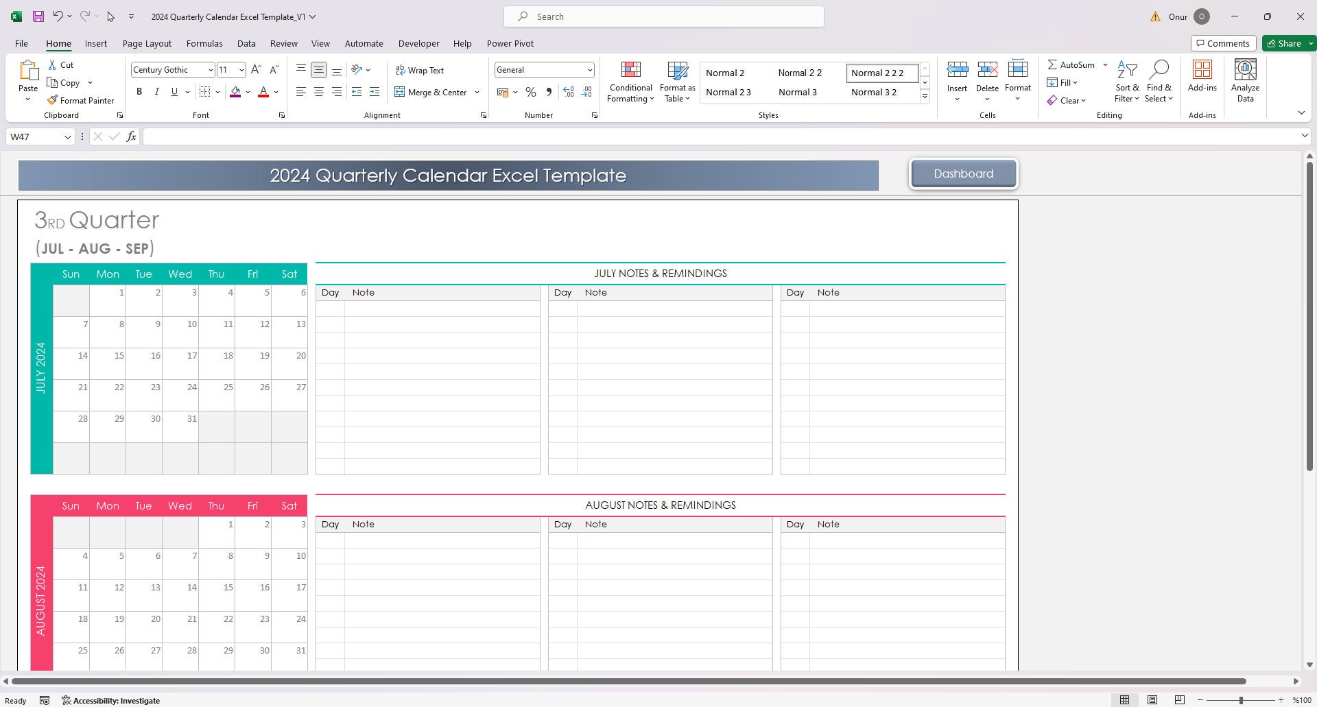 Quarterly Calendar 2024 Excel Template Q4 2024 Planner Excel Spreadsheet  Three-month Overview Excel Template Excel Quarterly Organizer - Etsy