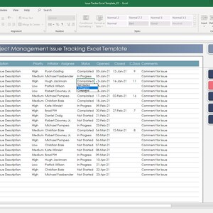 Issue Tracker Excel Template | Project Management Bug Log & Issue ...