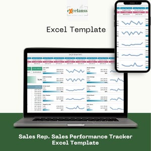 営業パフォーマンストラッカー：編集可能な Excel テンプレート（印刷可能なダッシュボードと概要）
