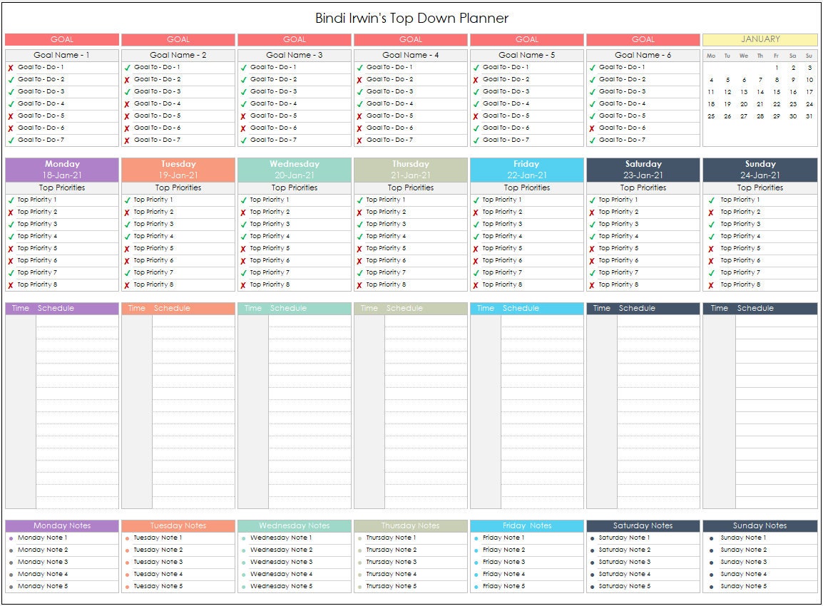 top-down-planner-excel-template-excel-planner-top-down-tracker-planner-worksheet-fillable-sheet-editable-spreadsheet-printable-etsy