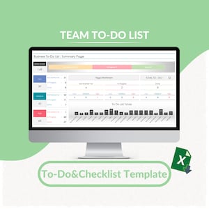 Team To-Do List Excel Template | Business To-Do List Tracker | Worksheet Excel Tracker | Fillable Sheet | Editable Spreadsheet | Printable