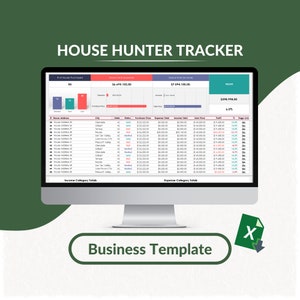 House Hunter Tracker Excel Template: Income & Expense Sheet