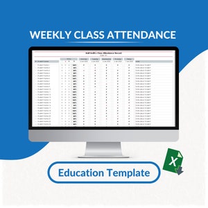 Wöchentlicher Unterrichtsbesuch in einer Excel-Datei (Digitaler Download)