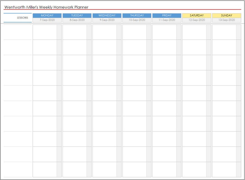 student-school-planner-excel-template-student-planner-etsy-ireland