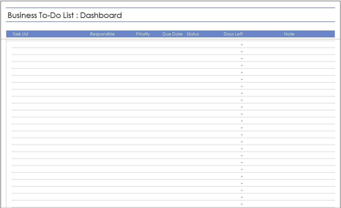 Team To do List Excel Template Business To do List Tracker Etsy Australia