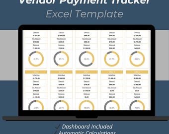 Vendor Payment Tracker Excel Template | Expense Manager