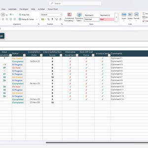 Excel onboarding process tracker for freelancers and agencies