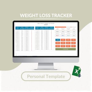 Weight Loss Tracker Excel Template: Printable Measurement Planner