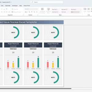 Visual Project Issue Tracker Issue Tracker Excel Template | Multi Project Issue Log & Status ...