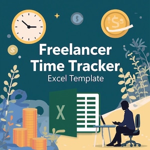Freelancer Time Tracker Excel Template: Billable Hours & Payments (Digital Download)