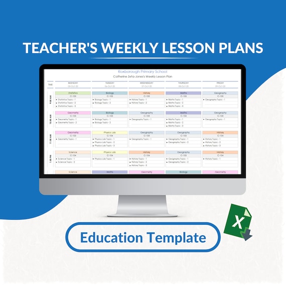 Weekly Lesson Planner, Educational Resources