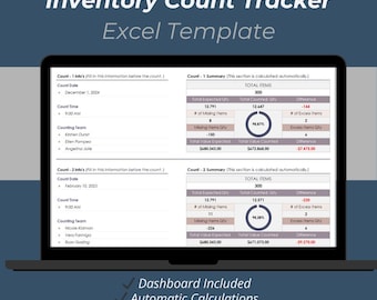 Inventory Count Tracker Excel Template: Stock Control Spreadsheet