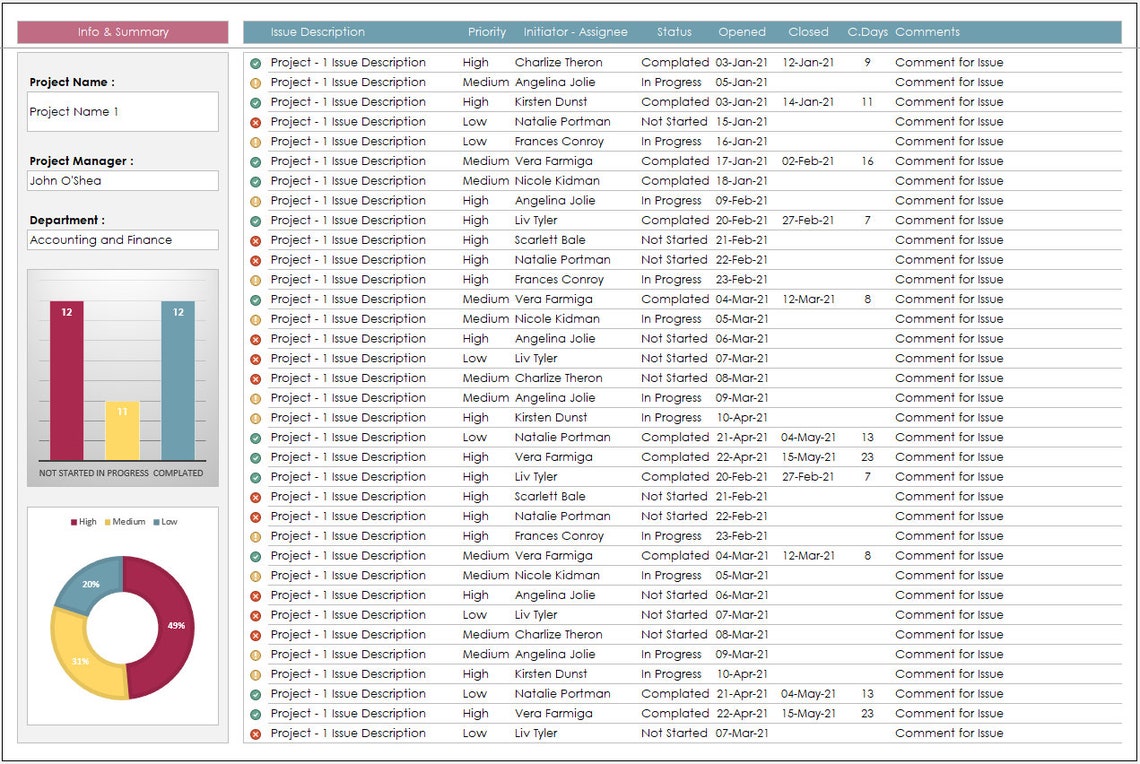 5 Useful Excel Templates Bundle Pack Business Financial Etsy