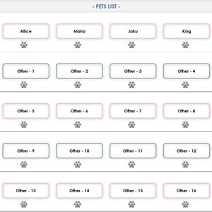 Pet veterinary log Excel template for pet owners
