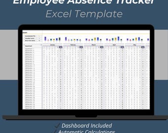 Employee Absence Tracker Excel Template | Attendance & Leave Management Spreadsheet